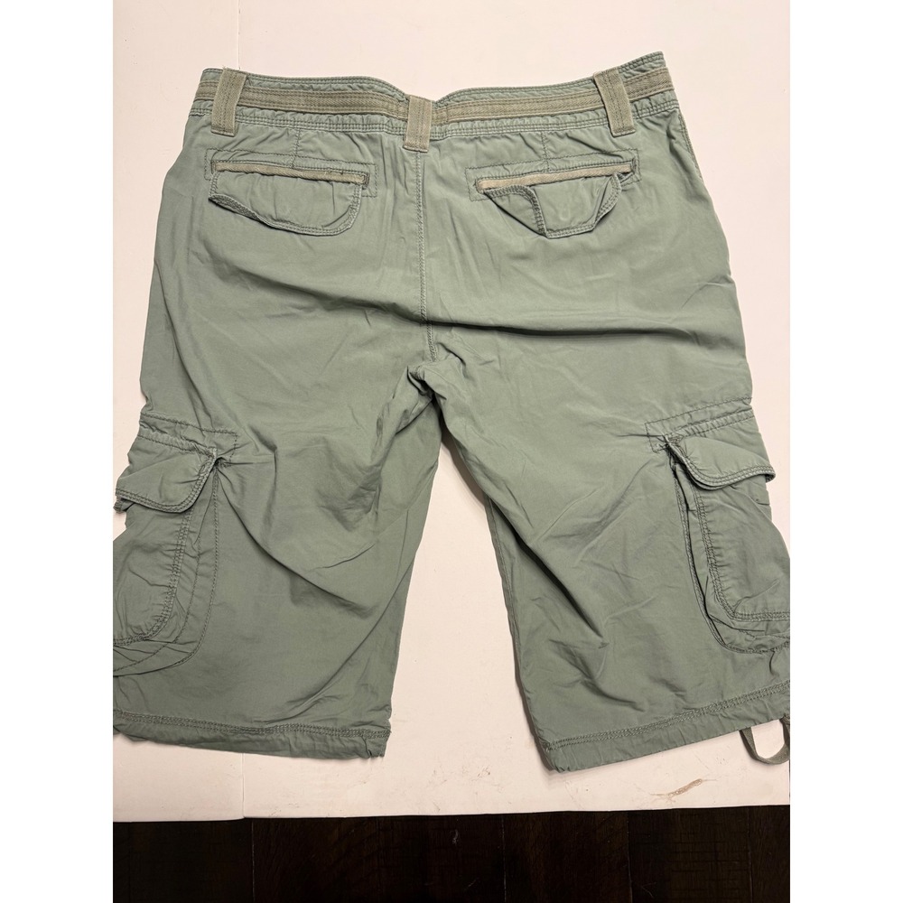 Polo Jeans Co Ralph Lauren Women Green Cargo Shorts Size 6 Drawstring Utility - Picture 6 of 7